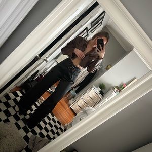 Silk high waisted trousers